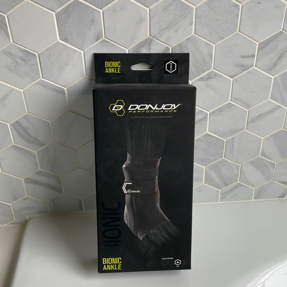 Ankle support for LEFT ANKLE.Purchased for volleyball. Barely used.